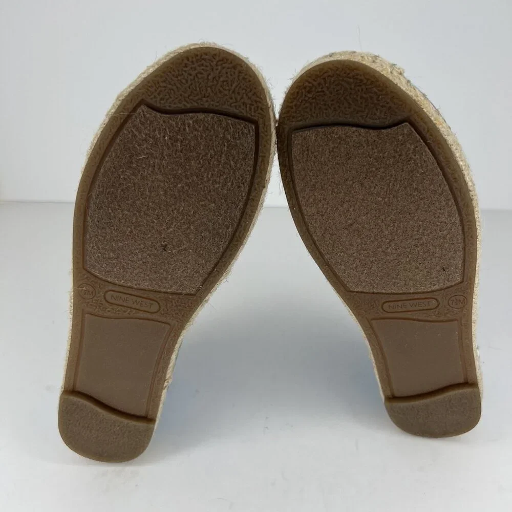 Nine West Maybe 2 TieDye Canvas SlipOn Sandals Womens Size 7.5 Espadrilles Shoes - Picture 8 of 9